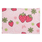 Aardbeienpatroon Kussensloop (Achterkant)