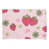Aardbeienpatroon Kussensloop (Voorkant)