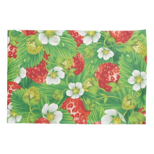 Aardbeienpatroon Kussensloop (Achterkant)