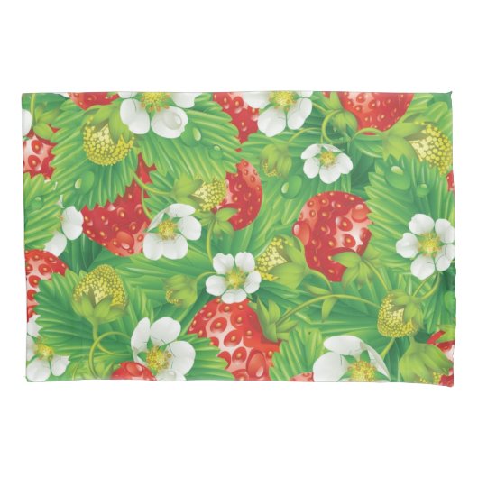 Aardbeienpatroon Kussensloop (Voorkant)