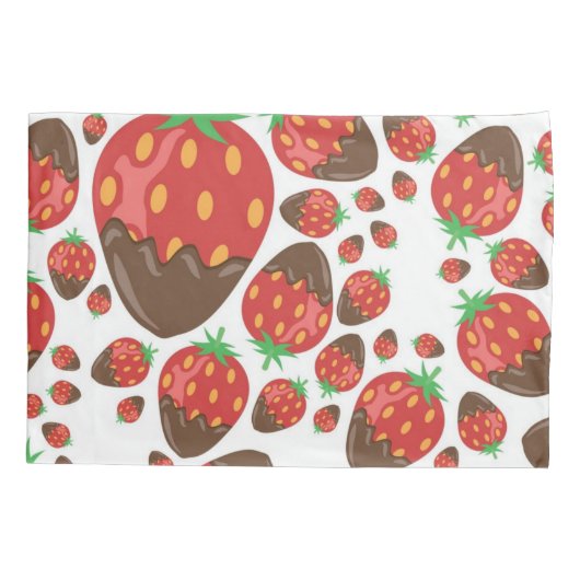 Aardbeienpatroon Kussensloop (Achterkant)