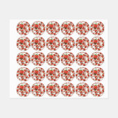 Aardbeienpatroon Labels (Vel)