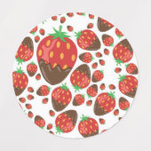 Aardbeienpatroon Labels (Design 2)