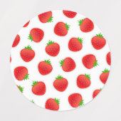 Aardbeienpatroon Labels (Design 1)