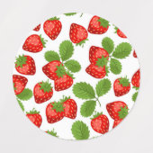 Aardbeienpatroon Labels (Design 1)