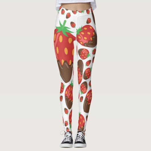 Aardbeienpatroon Leggings (Voorkant)