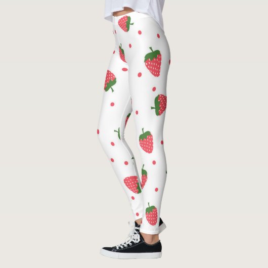 Aardbeienpatroon Leggings (Links)
