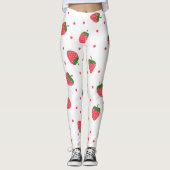 Aardbeienpatroon Leggings (Voorkant)