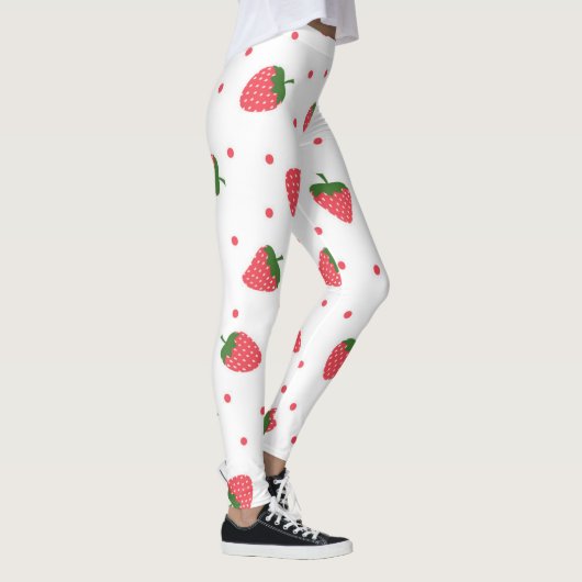 Aardbeienpatroon Leggings (Rechts)