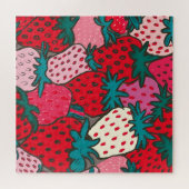Aardbeienpatroon Legpuzzel (Horizontaal)