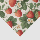  aardbeienpatroon met bloesems tissuepapier (Detail)