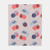 Aardbeienpatroon met frambozen en braam fleece deken (Voorkant)