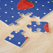 aardbeienpatroon met stippen legpuzzel (Zijkant)