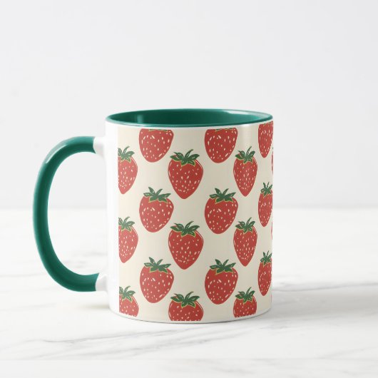 Aardbeienpatroon Mok (Links)
