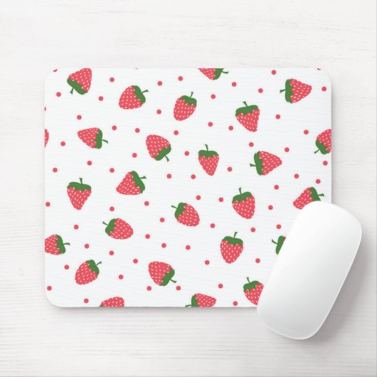 Aardbeienpatroon Muismat (Met muis)