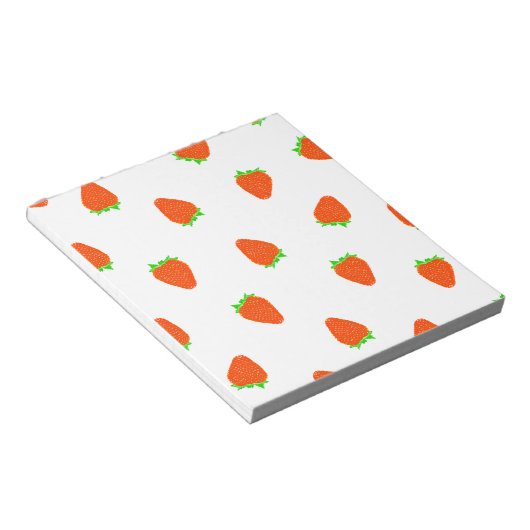 aardbeienpatroon notitieblok (Schuin)