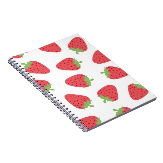 Aardbeienpatroon Notitieboek (Rechterzijde)