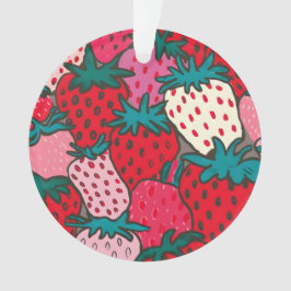 Aardbeienpatroon Ornament
