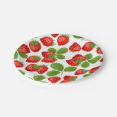 Aardbeienpatroon Papieren Bordje (Gekanteld)