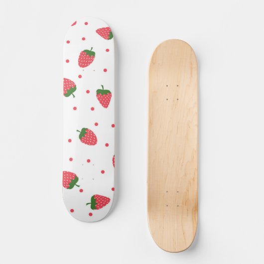 Aardbeienpatroon Persoonlijk Skateboard (Voorkant)
