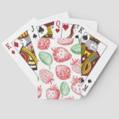 Aardbeienpatroon Pokerkaarten (Achterkant)