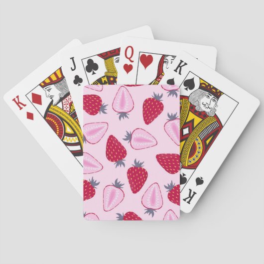 Aardbeienpatroon Pokerkaarten (Achterkant)