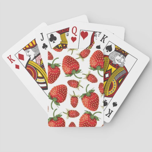 Aardbeienpatroon Pokerkaarten (Achterkant)