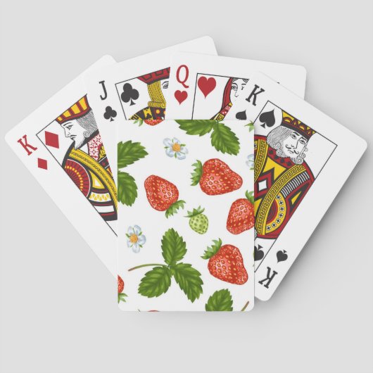 Aardbeienpatroon Pokerkaarten (Achterkant)