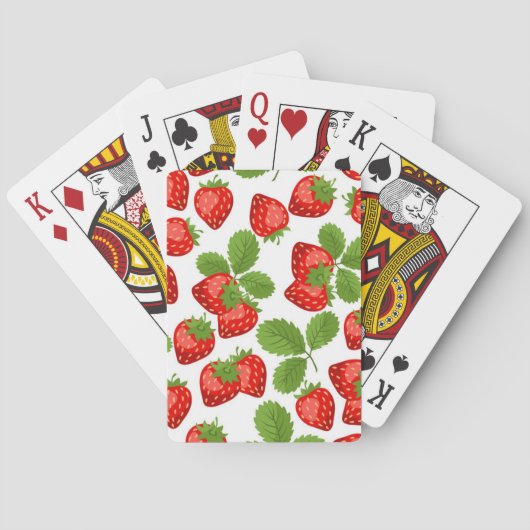 Aardbeienpatroon Pokerkaarten (Achterkant)