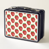 Aardbeienpatroon, rode aardbeien, fruit, blad (Achterkant)