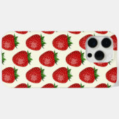 Aardbeienpatroon, Rode Aardbeien, Fruit, Blad Case-Mate iPhone Case (Achterkant (horizontaal))