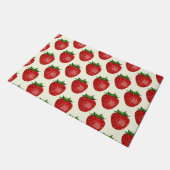 Aardbeienpatroon, Rode Aardbeien, Fruit, Blad Deurmat (Schuin)