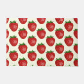 Aardbeienpatroon, Rode Aardbeien, Fruit, Blad Deurmat (Voorkant)