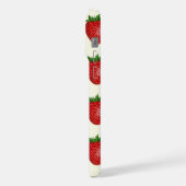 Aardbeienpatroon, rode aardbeien, fruit, blad iPhone hoesje (Linkerkant)