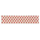 Aardbeienpatroon, rode aardbeien, fruit, blad korte tafelloper (Horizontaal)