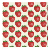 Aardbeienpatroon, rode aardbeien, fruit, blad kubus (Rechts)