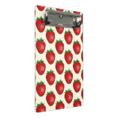 Aardbeienpatroon, rode aardbeien, fruit, blad mini klembord (Schuin)