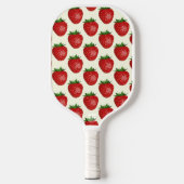 Aardbeienpatroon, rode aardbeien, fruit, blad pickleball paddle (Voorkant)