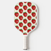 Aardbeienpatroon, rode aardbeien, fruit, blad pickleball paddle (Achterkant)