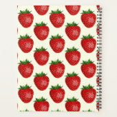 Aardbeienpatroon, rode aardbeien, fruit, blad planner (Achterkant)