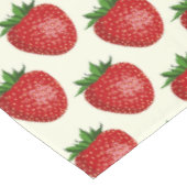 Aardbeienpatroon, rode aardbeien, fruit, blad tafelkleed (Gekanteld)