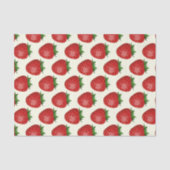 Aardbeienpatroon, rode aardbeien, fruit, blad tissuepapier (Voorkant)