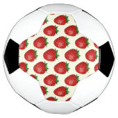 Aardbeienpatroon, rode aardbeien, fruit, blad voetbal (Gedraaid)