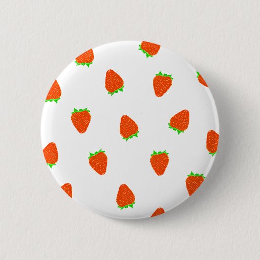 aardbeienpatroon ronde button 5,7 cm (Voorkant)
