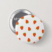 aardbeienpatroon ronde button 5,7 cm (Voorkant /achterkant)