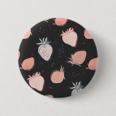 Aardbeienpatroon Ronde Button 5,7 Cm (Voorkant)