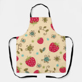 Aardbeienpatroon Schort (Voorkant)