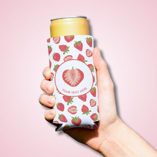 Aardbeienpatroon Seltzer Blikjeskoeler