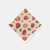 Aardbeienpatroon  servet (Hoek)