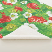 Aardbeienpatroon Sherpa Deken (3/4)